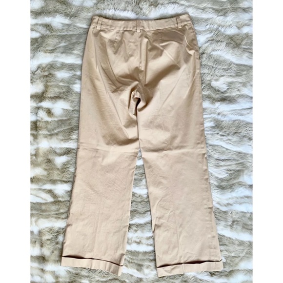 RALPH LAUREN Tan Wide Leg Cuffed Dress Pants - Picture 3 of 4